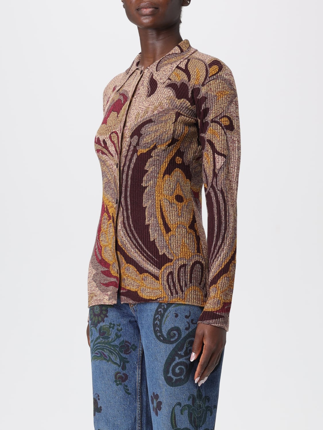 ETRO POLO: Strickjacke damen Etro, Braun - Img 4