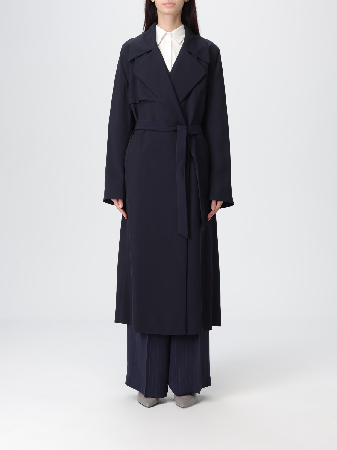 BOSS COAT: Coat woman Boss, Blue - Img 1