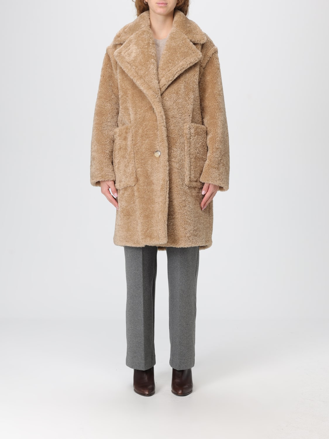 BOSS COAT: Coat woman Boss, Brick Red - Img 1