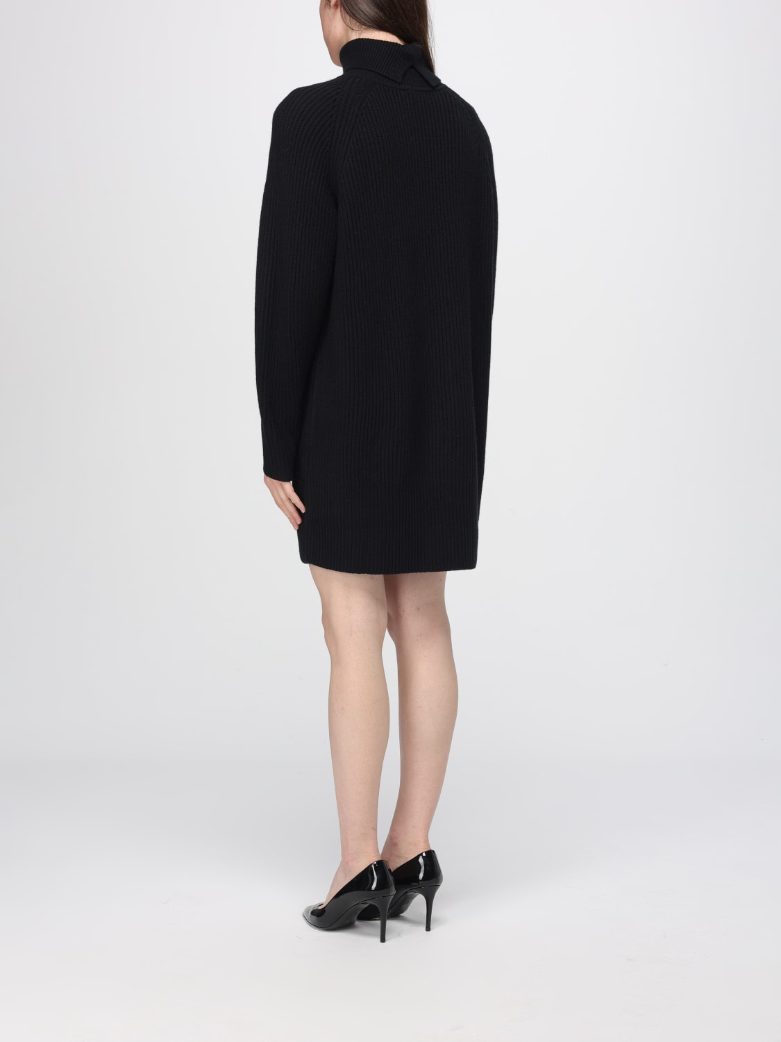 BOSS ABITO: Abito in maglia di lana a collo alto Boss, Nero - Img 2