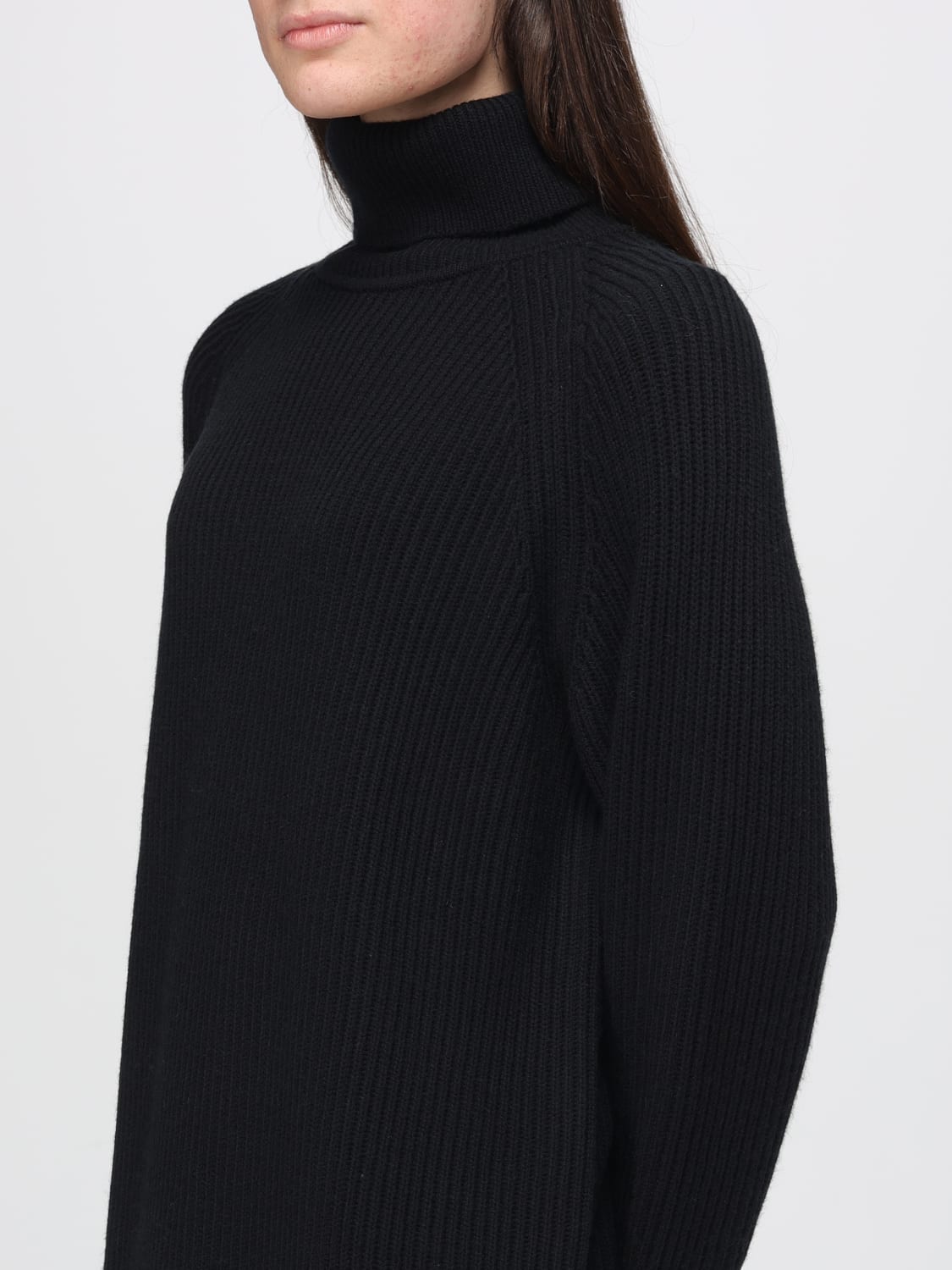 BOSS ABITO: Abito in maglia di lana a collo alto Boss, Nero - Img 3