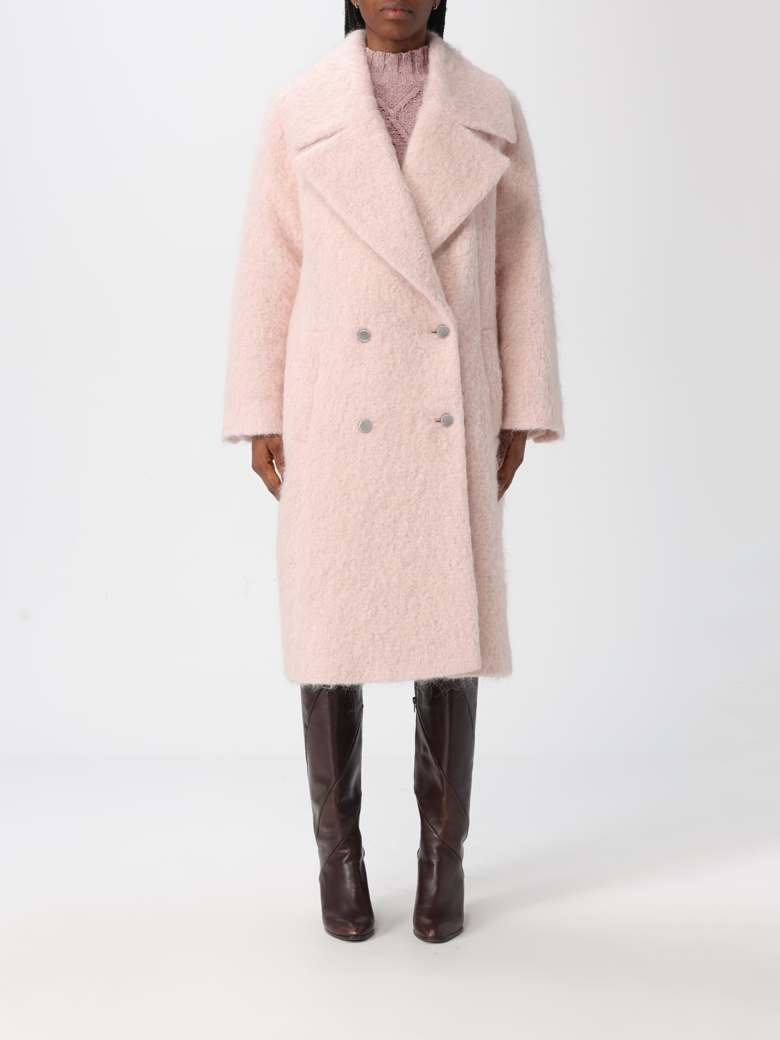 BOSS ABRIGO: Abrigo mujer Boss, Fucsia - Img 1