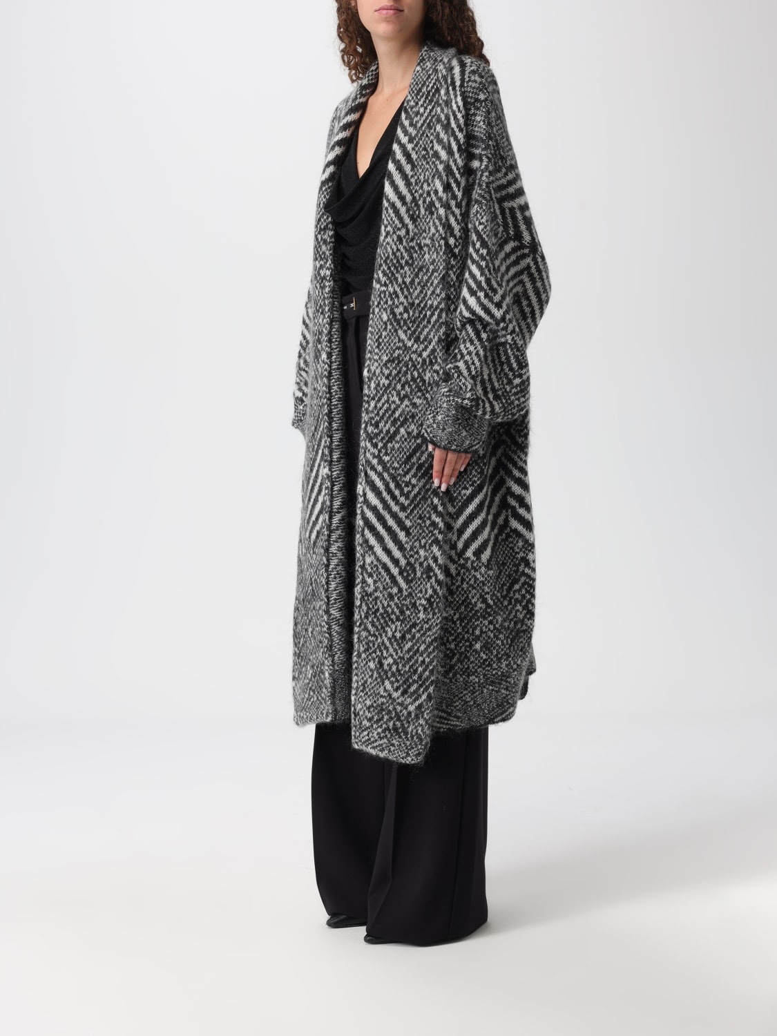 BOSS PULLOVER: Mantel damen Boss, Schwarz - Img 3