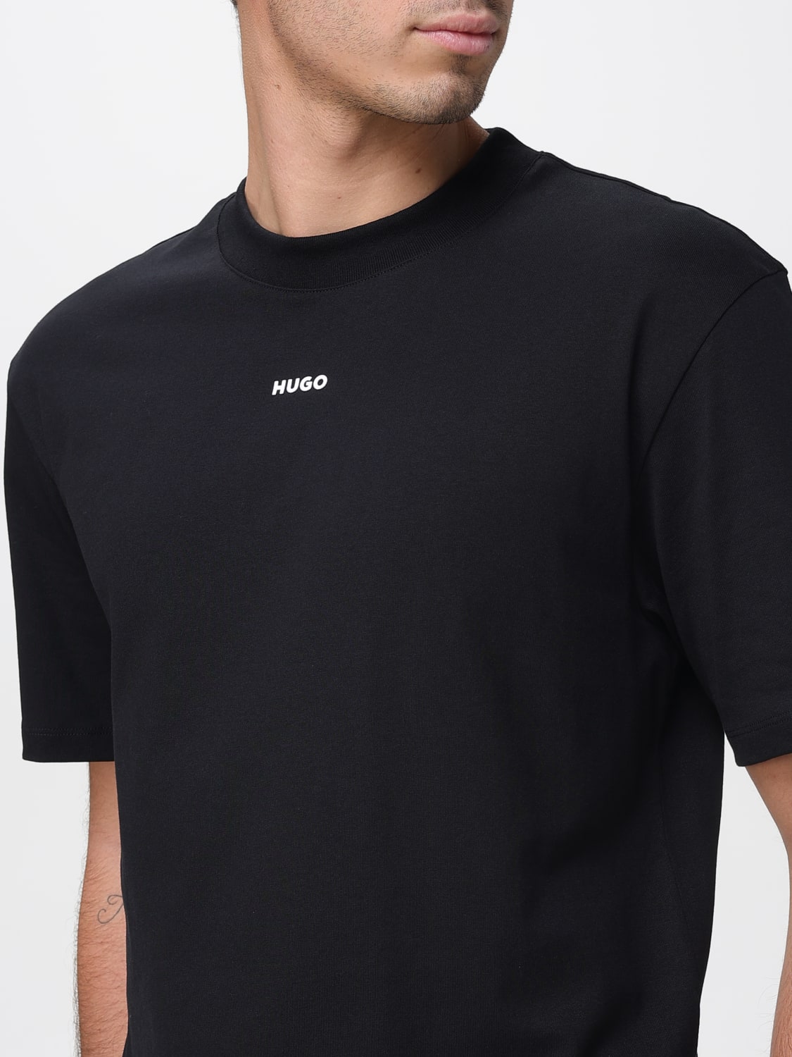 HUGO T-SHIRT: T-shirt men Hugo, Black - Img 3