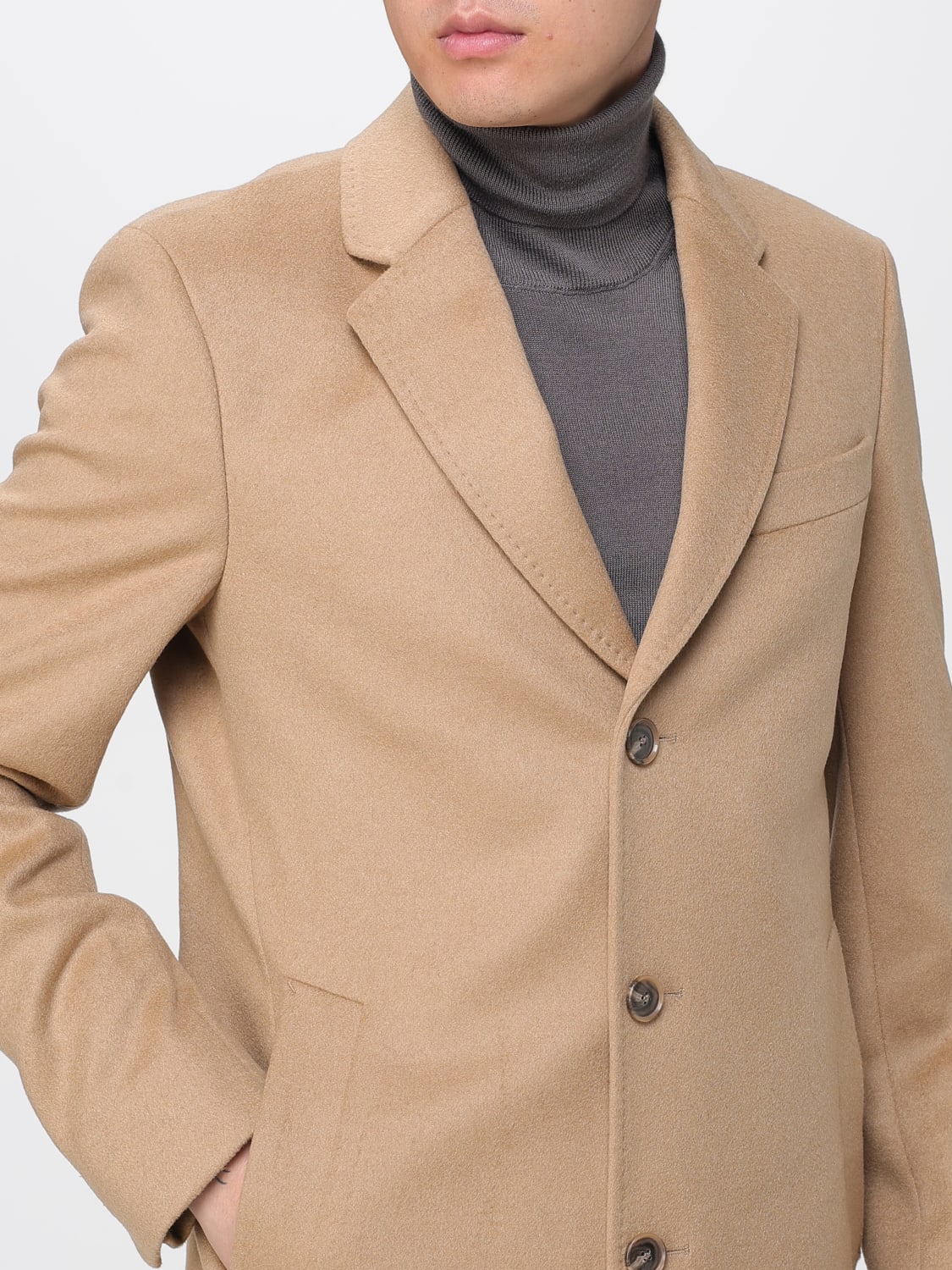 BOSS COAT: Coat men Boss, Camel - Img 4