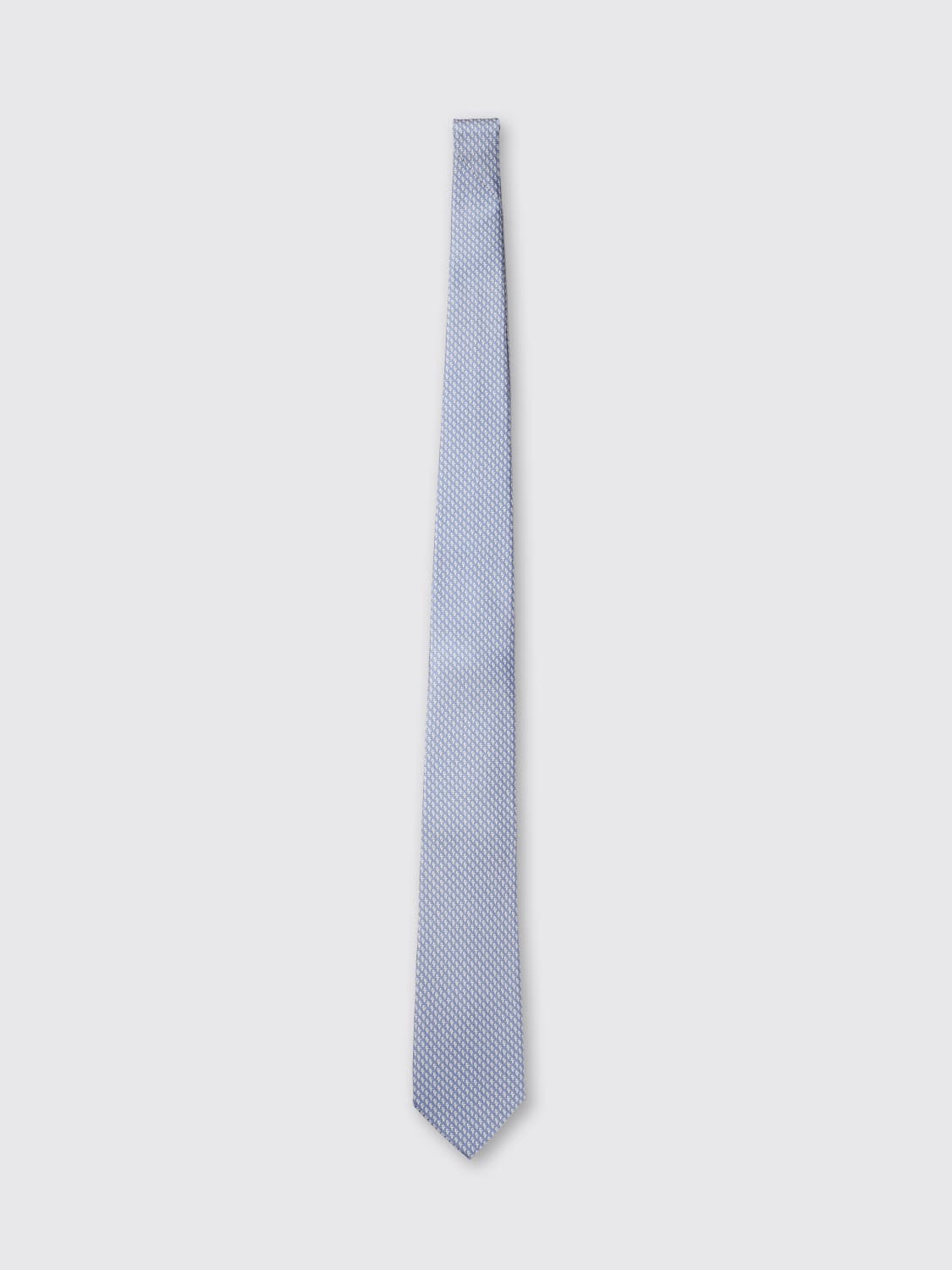 FERRAGAMO TIE: Tie men Ferragamo, Gnawed Blue - Img 1