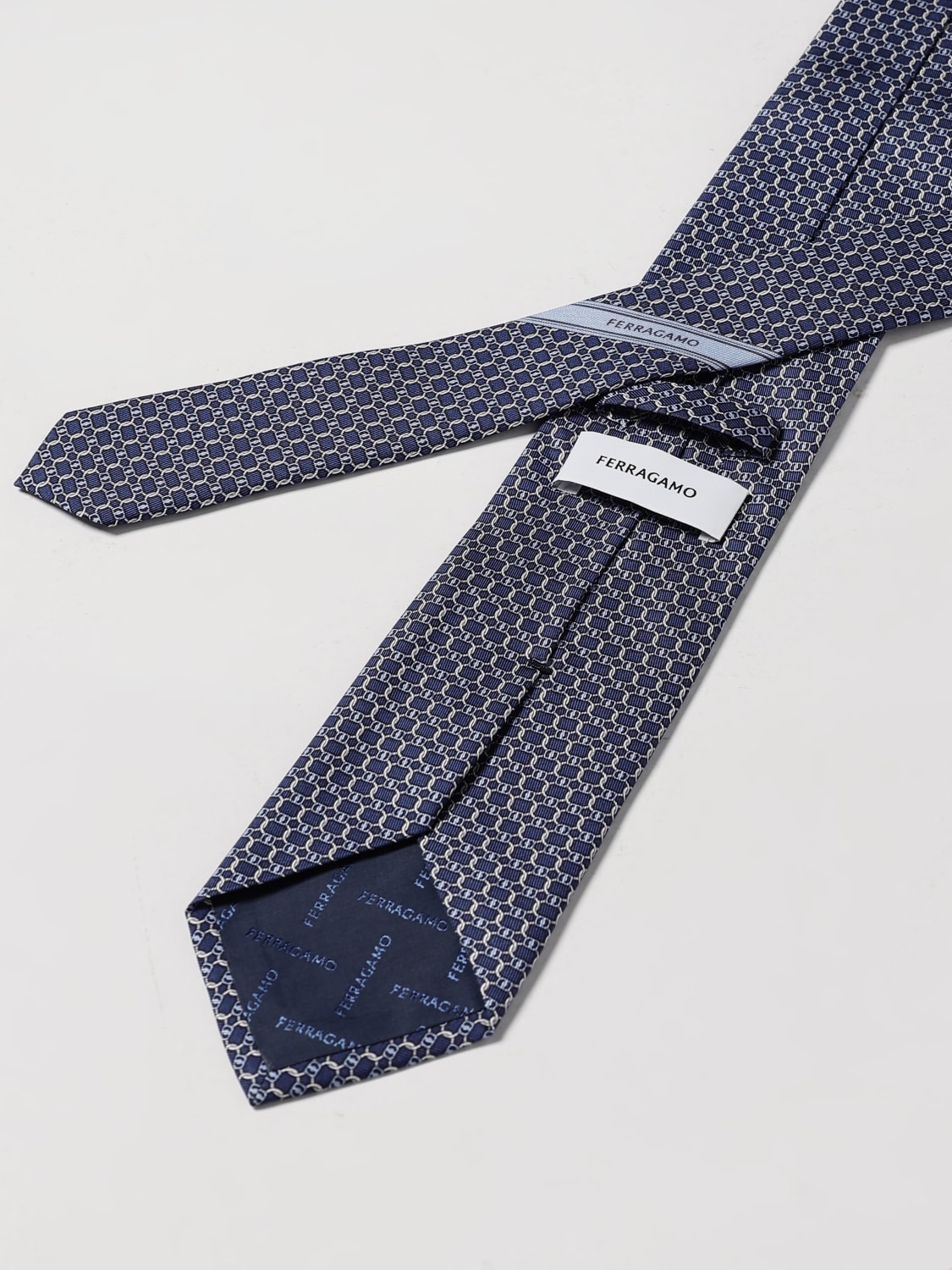 FERRAGAMO TIE: Tie men Ferragamo, Navy - Img 2