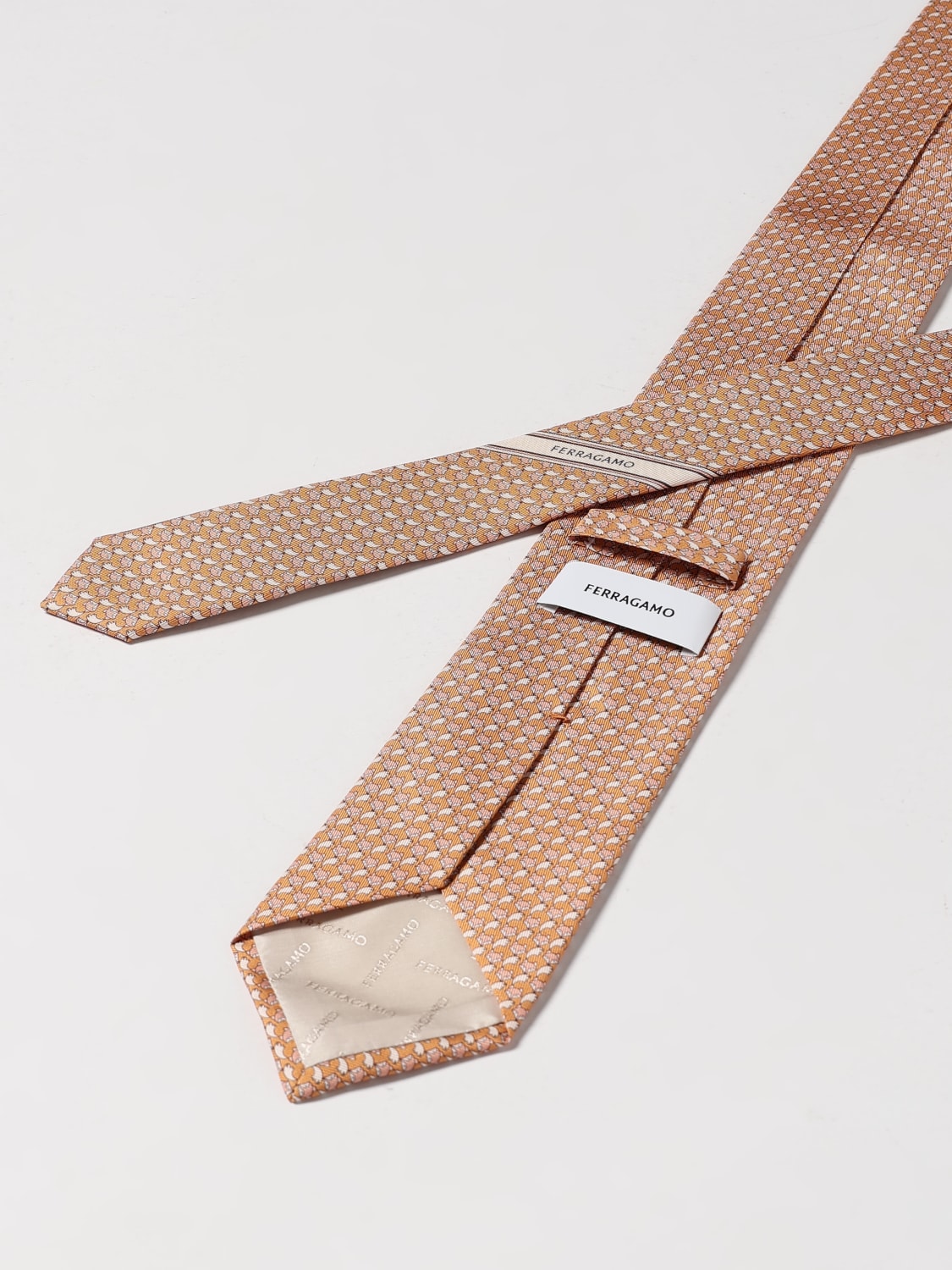 FERRAGAMO TIE: Tie men Ferragamo, Orange - Img 2
