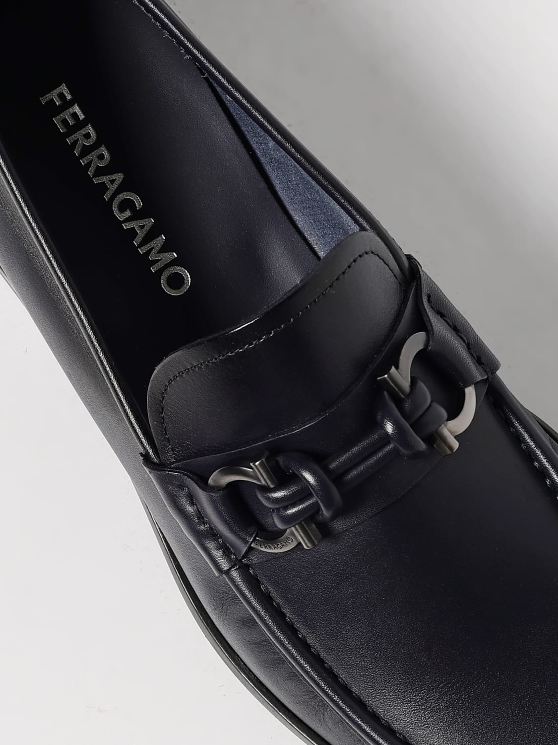 FERRAGAMO LOAFERS: Shoes men Ferragamo, Navy - Img 4