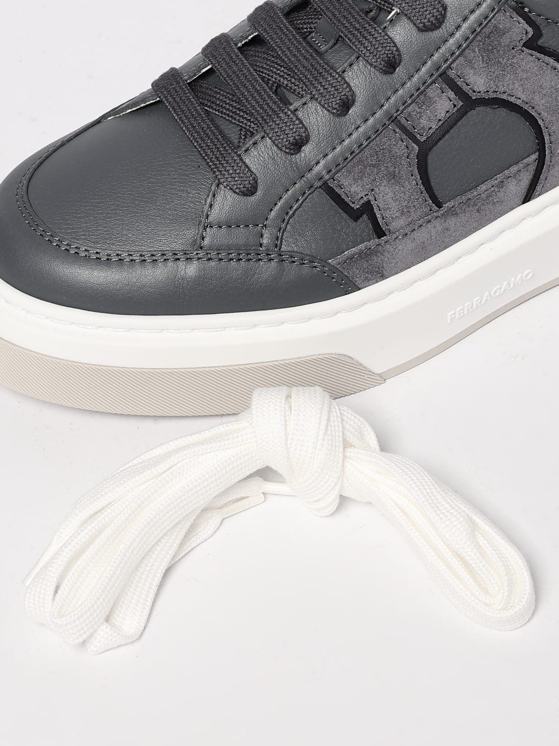 FERRAGAMO SNEAKERS: Sneakers men Ferragamo, Grey - Img 4