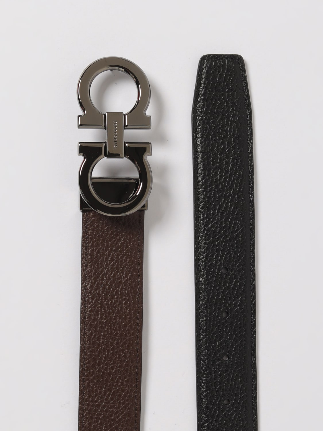 FERRAGAMO BELT: Belt men Ferragamo, Black - Img 3