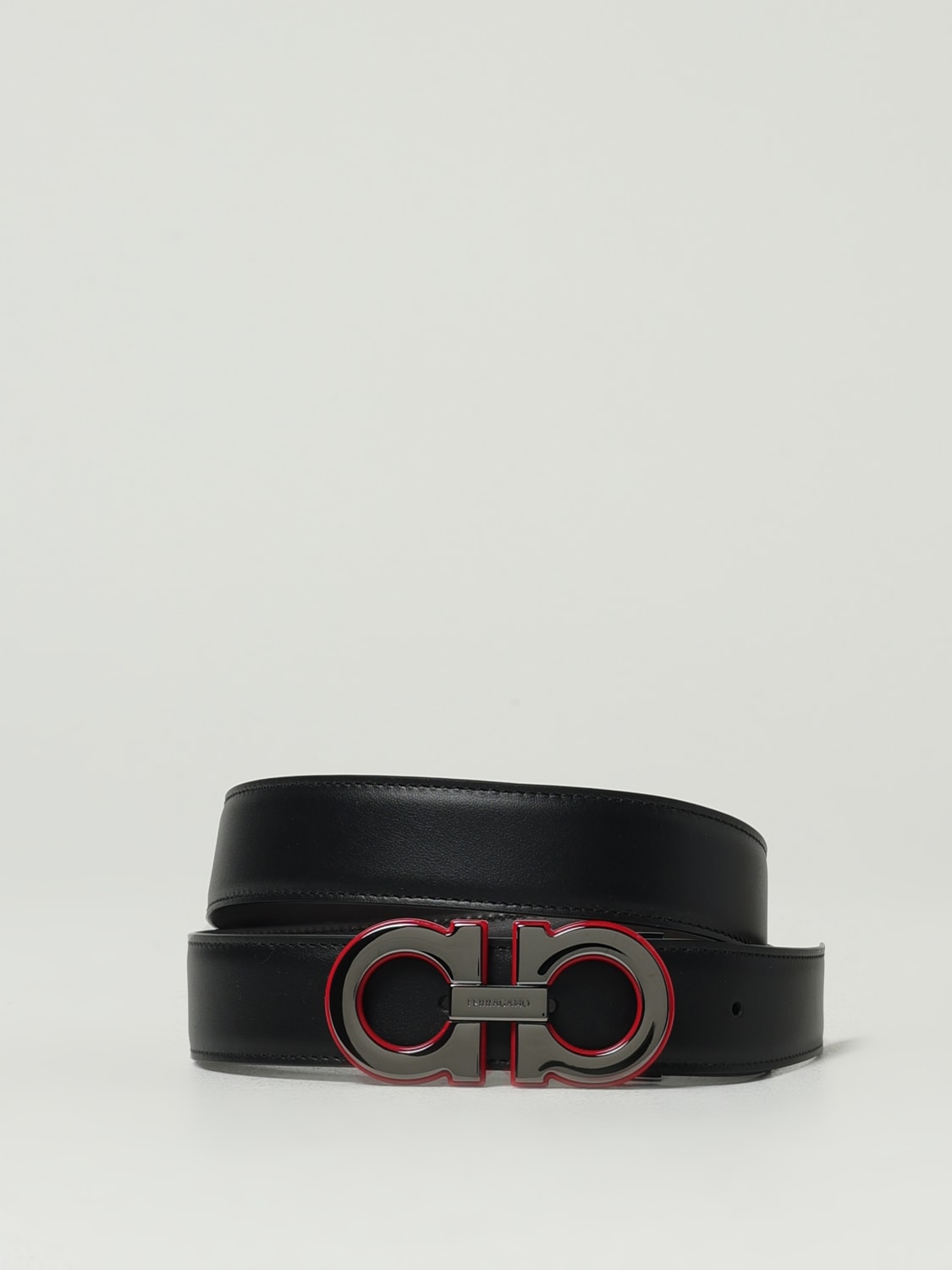 FERRAGAMO BELT: Belt men Ferragamo, Black - Img 1