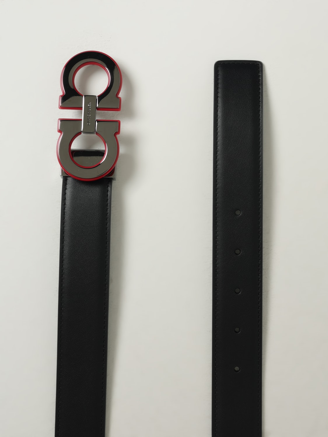 FERRAGAMO BELT: Belt men Ferragamo, Black - Img 2