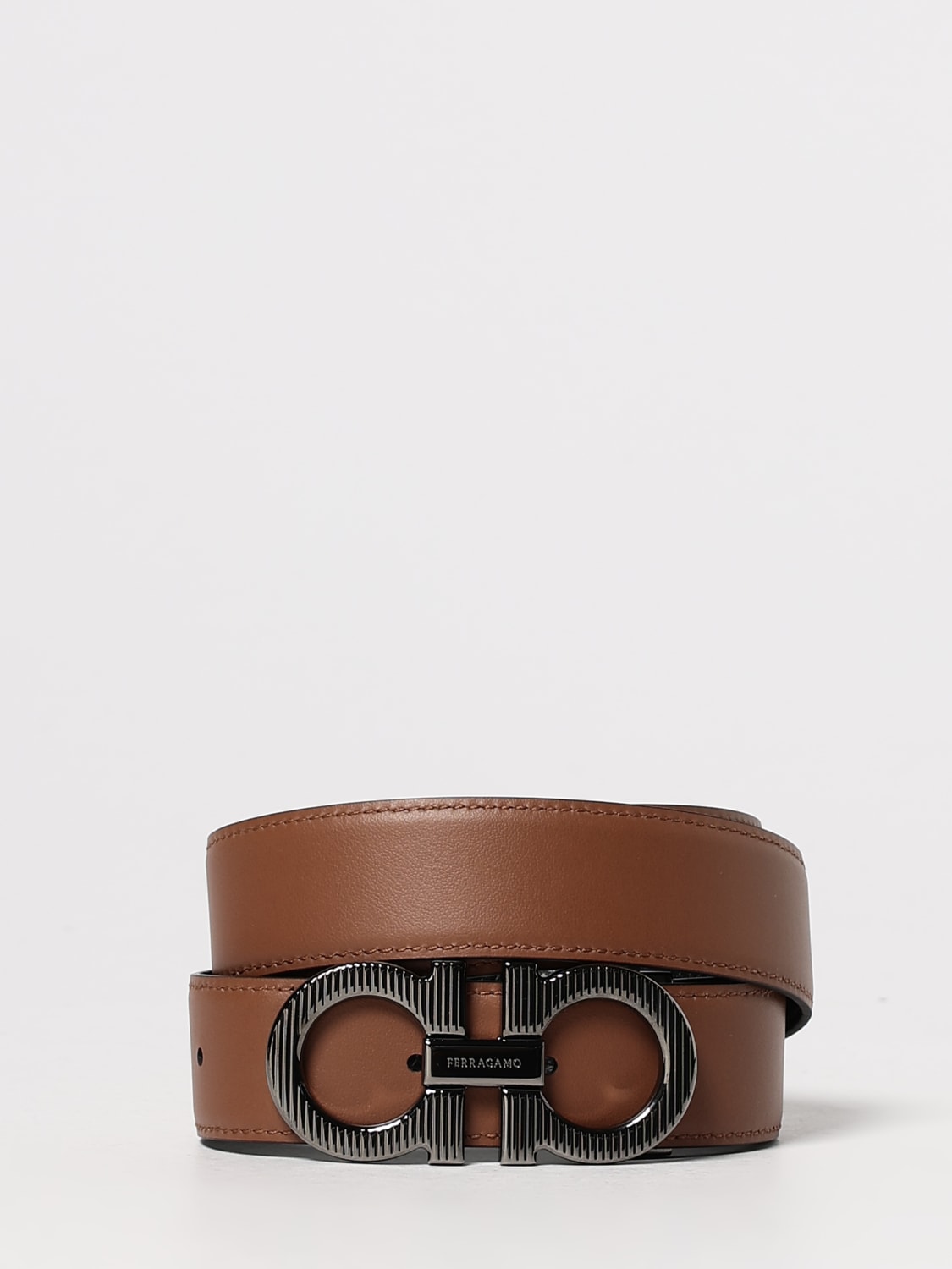 FERRAGAMO BELT: Belt men Ferragamo, Black - Img 2
