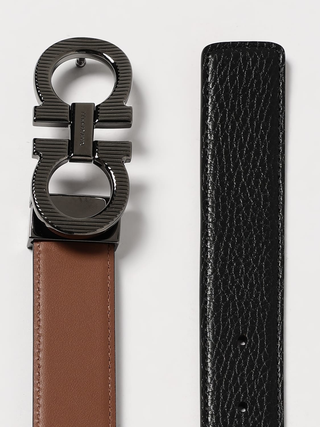 FERRAGAMO BELT: Belt men Ferragamo, Black - Img 3