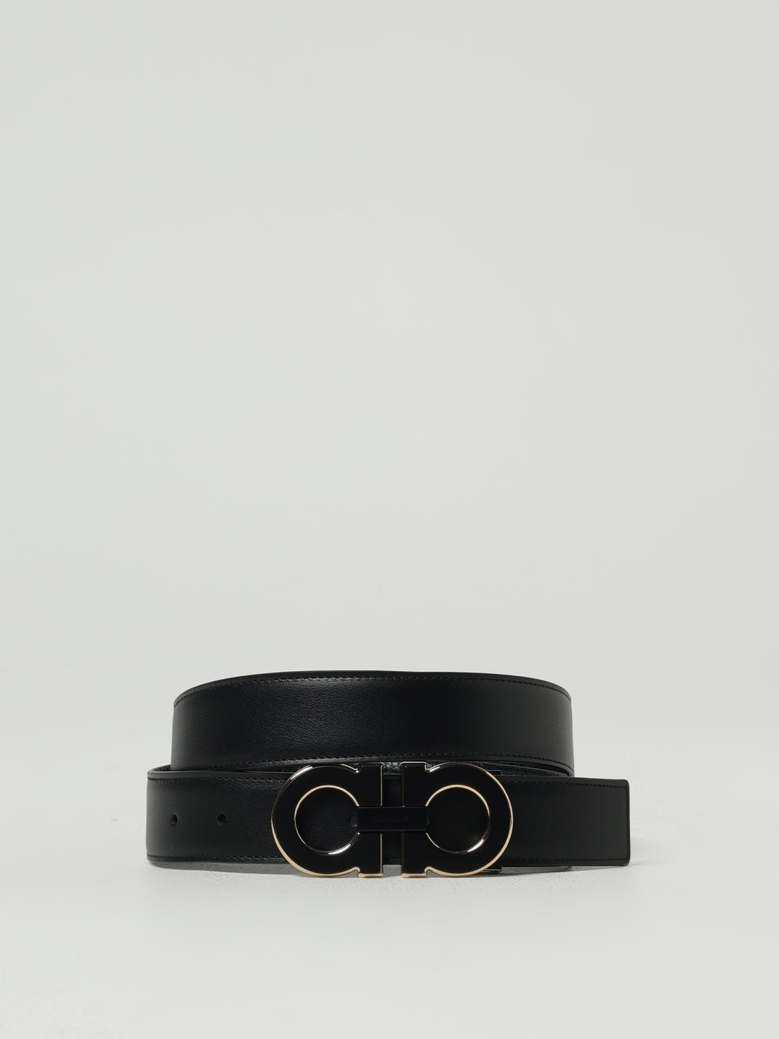 FERRAGAMO BELT: Belt men Ferragamo, Black - Img 1