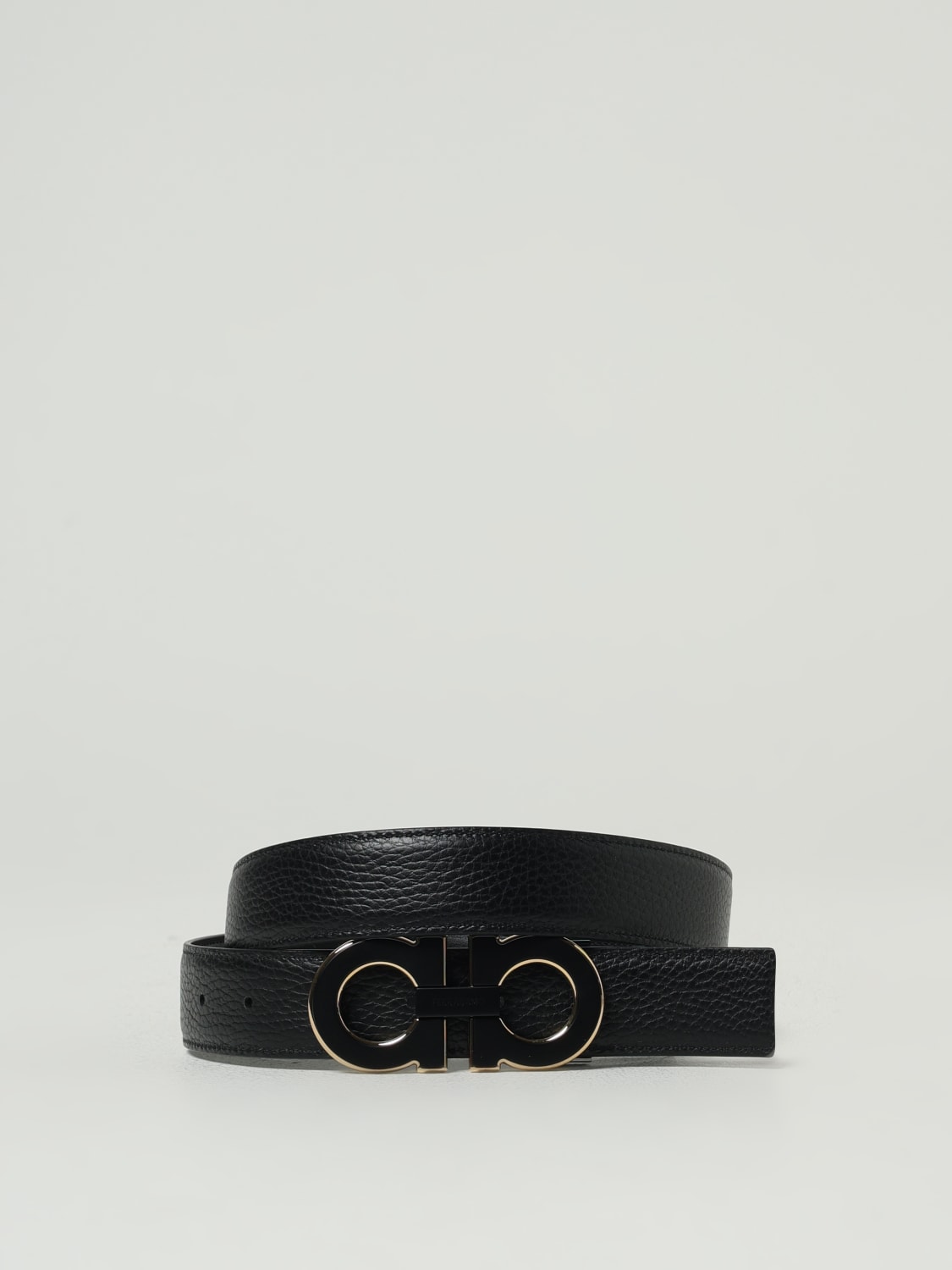 FERRAGAMO BELT: Belt men Ferragamo, Black - Img 2