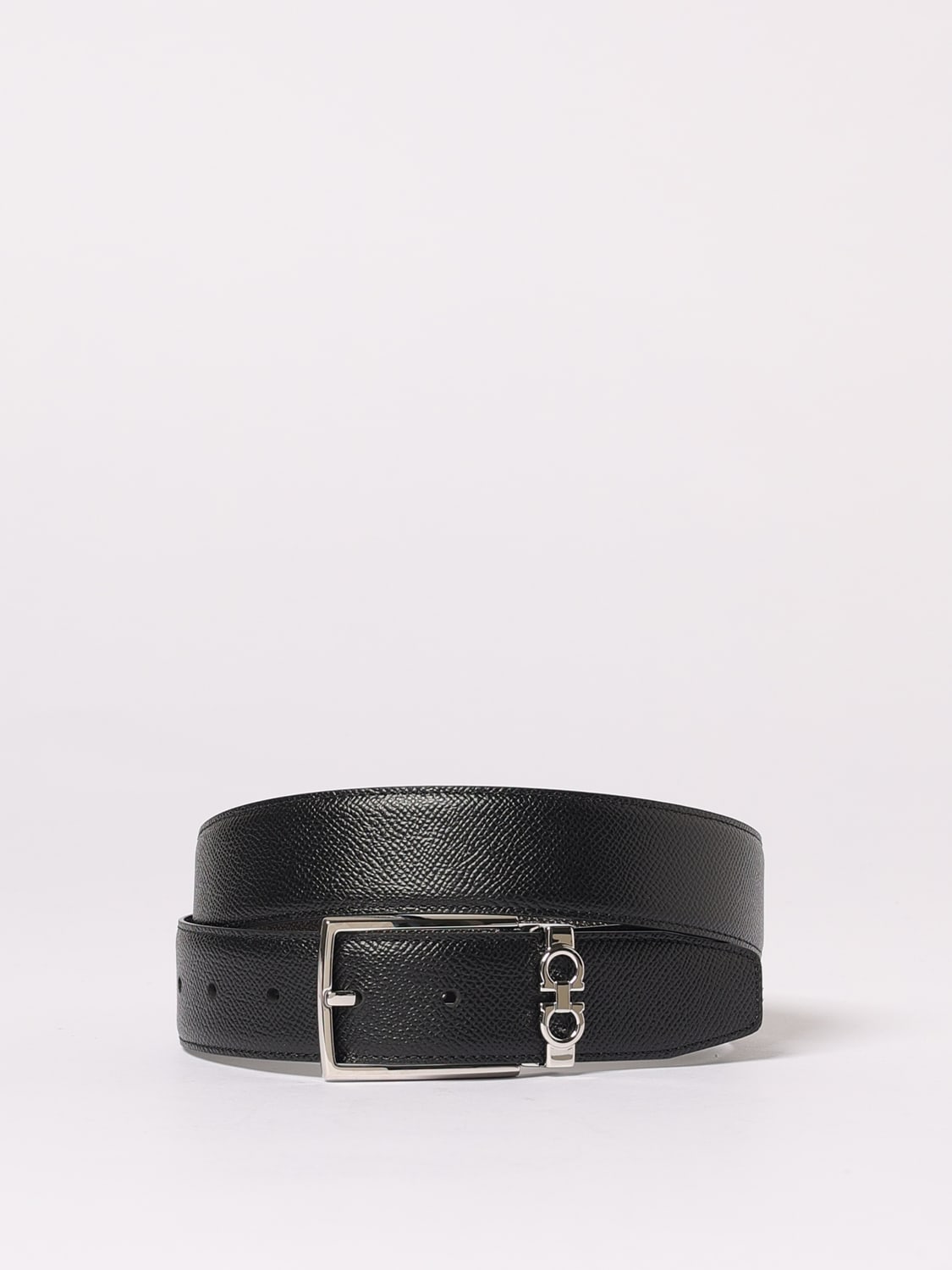 FERRAGAMO BELT: Belt men Ferragamo, Black - Img 1