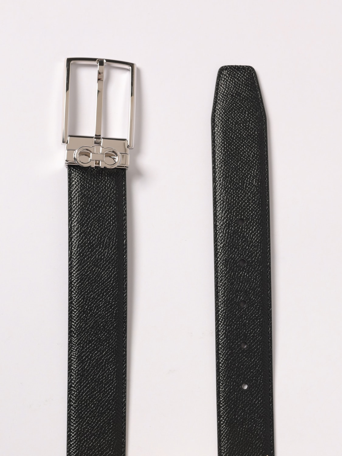 FERRAGAMO BELT: Belt men Ferragamo, Black - Img 2