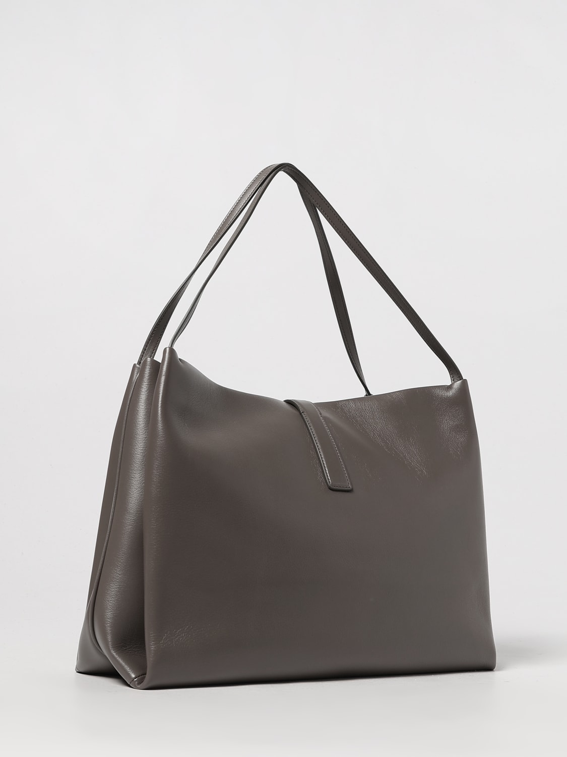 FERRAGAMO BORSA A SPALLA: Borsa Ferragamo in pelle, Fango - Img 3