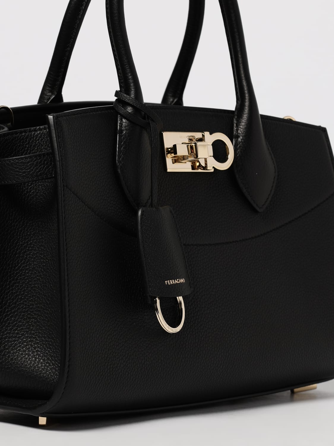FERRAGAMO HANDBAG: Shoulder bag woman Ferragamo, Black - Img 4