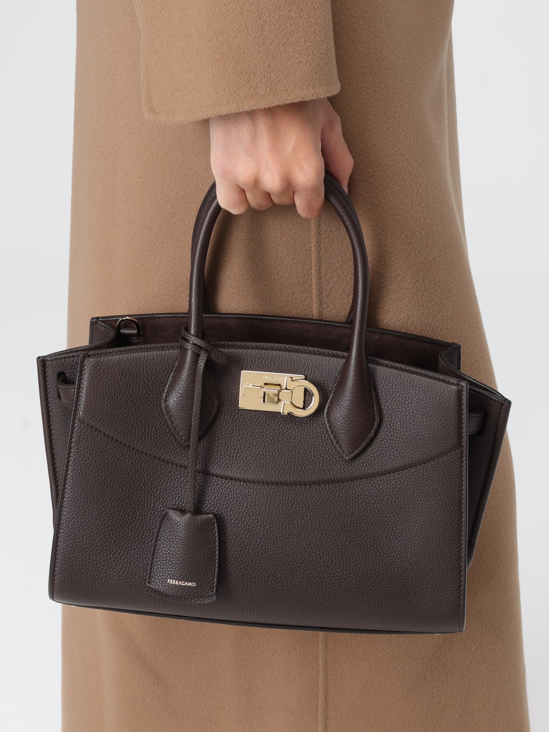 FERRAGAMO HANDTASCHE: Schultertasche damen Ferragamo, Dark - Img 2