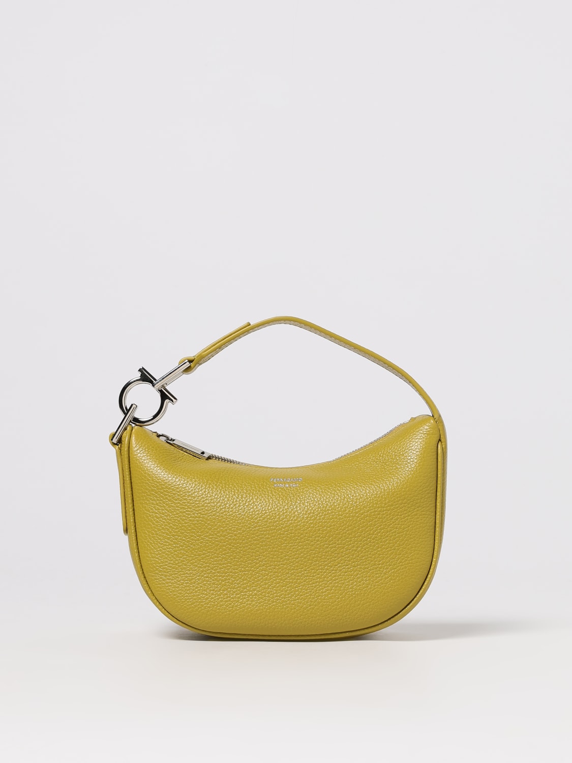FERRAGAMO MINI BAG: Shoulder bag woman Ferragamo, Lime - Img 1