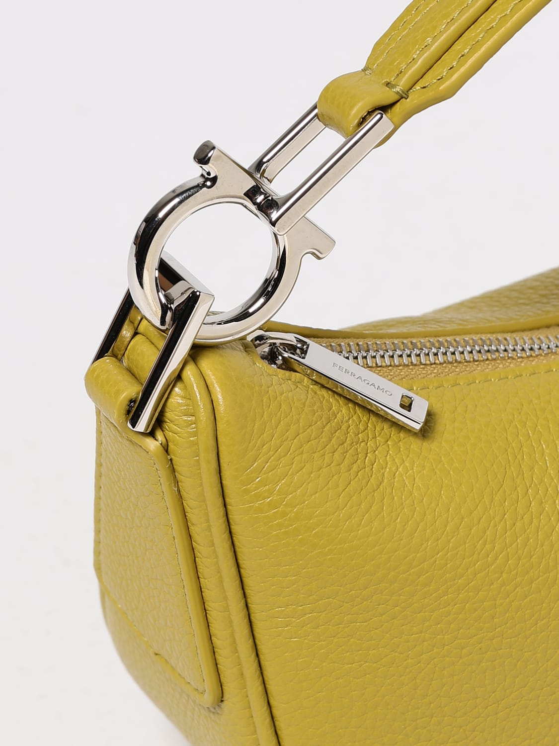 FERRAGAMO MINI BAG: Shoulder bag woman Ferragamo, Lime - Img 4