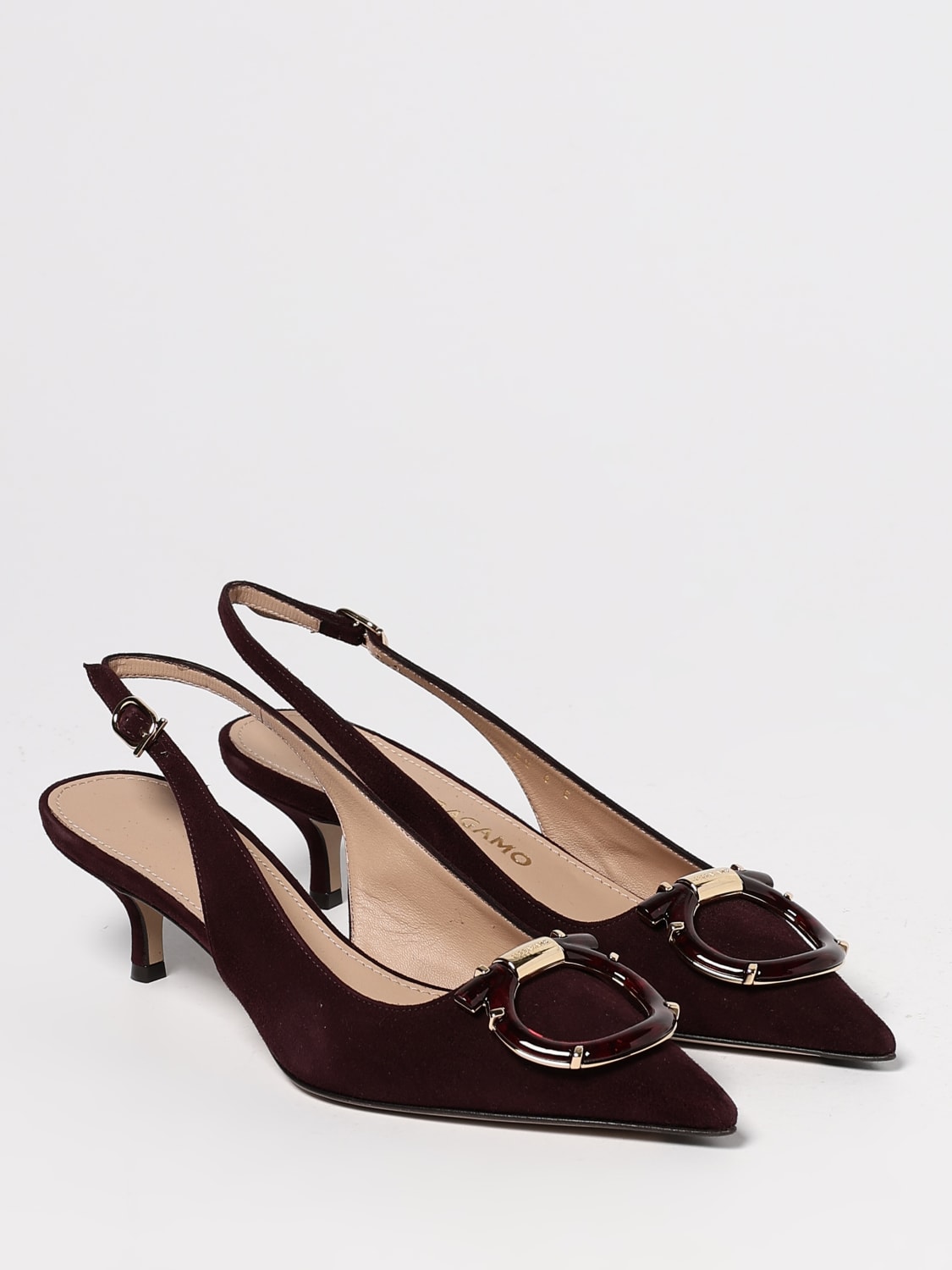 FERRAGAMO PUMP: Shoes woman Ferragamo, Burgundy - Img 2