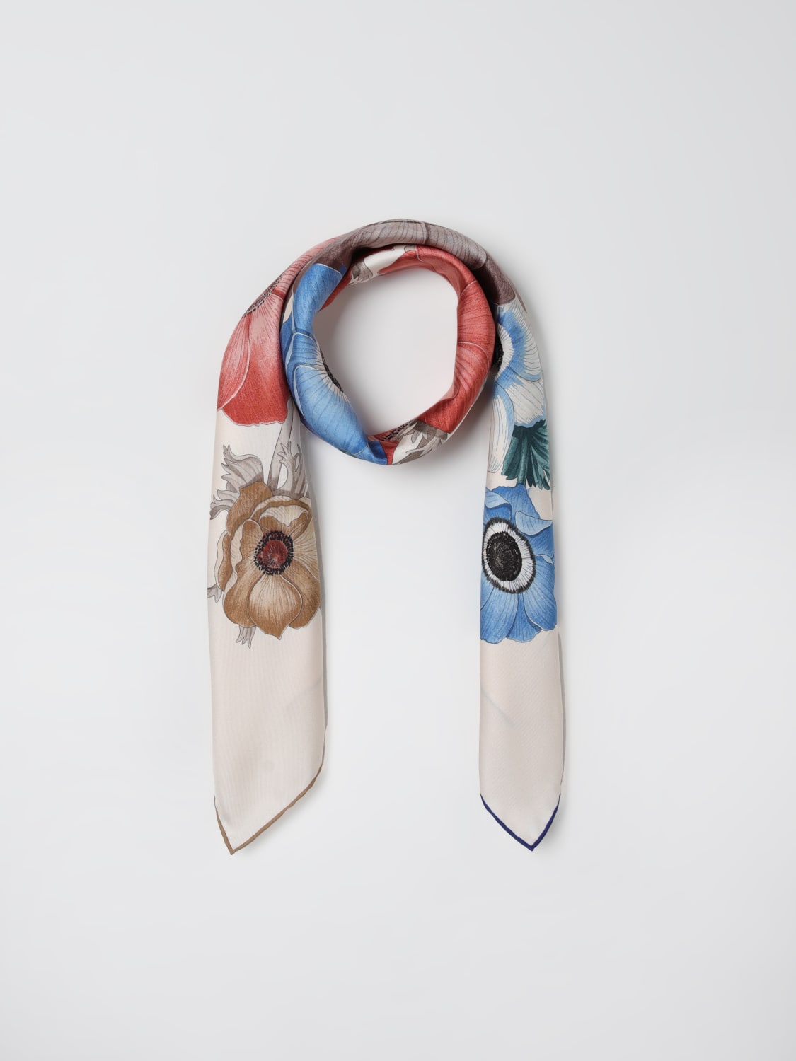 FERRAGAMO NECK SCARF: Neck scarf woman Ferragamo, Ivory - Img 2