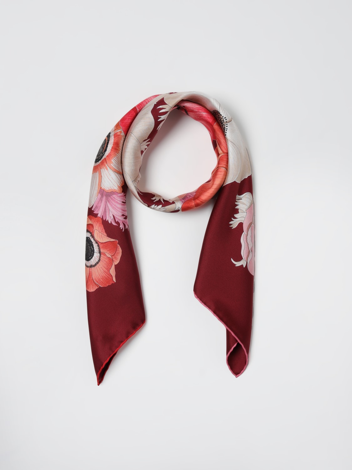 FERRAGAMO NECK SCARF: Neck scarf woman Ferragamo, Burgundy - Img 2