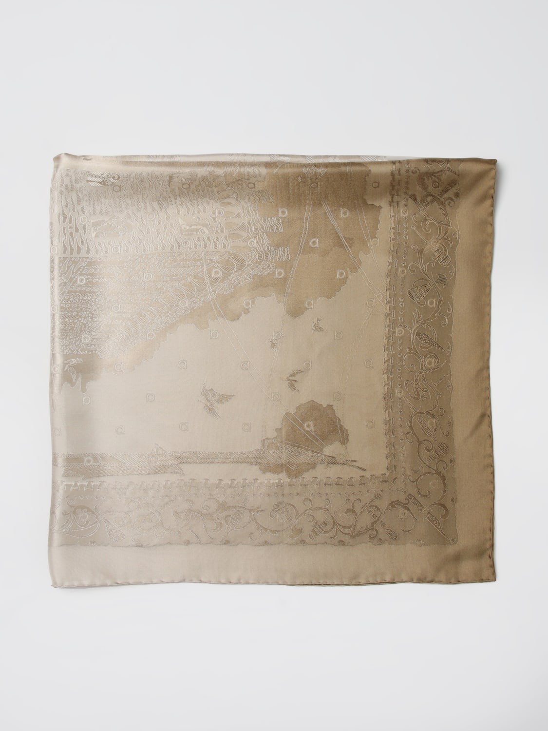 FERRAGAMO FULAR: Fular mujer Ferragamo, Beige - Img 2