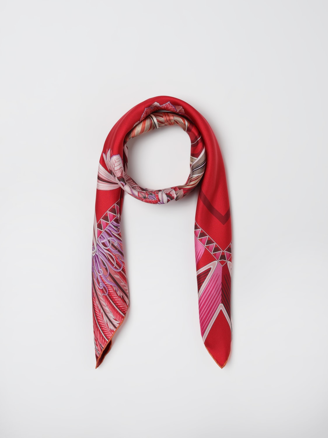 FERRAGAMO NECK SCARF: Neck scarf woman Ferragamo, Red - Img 2