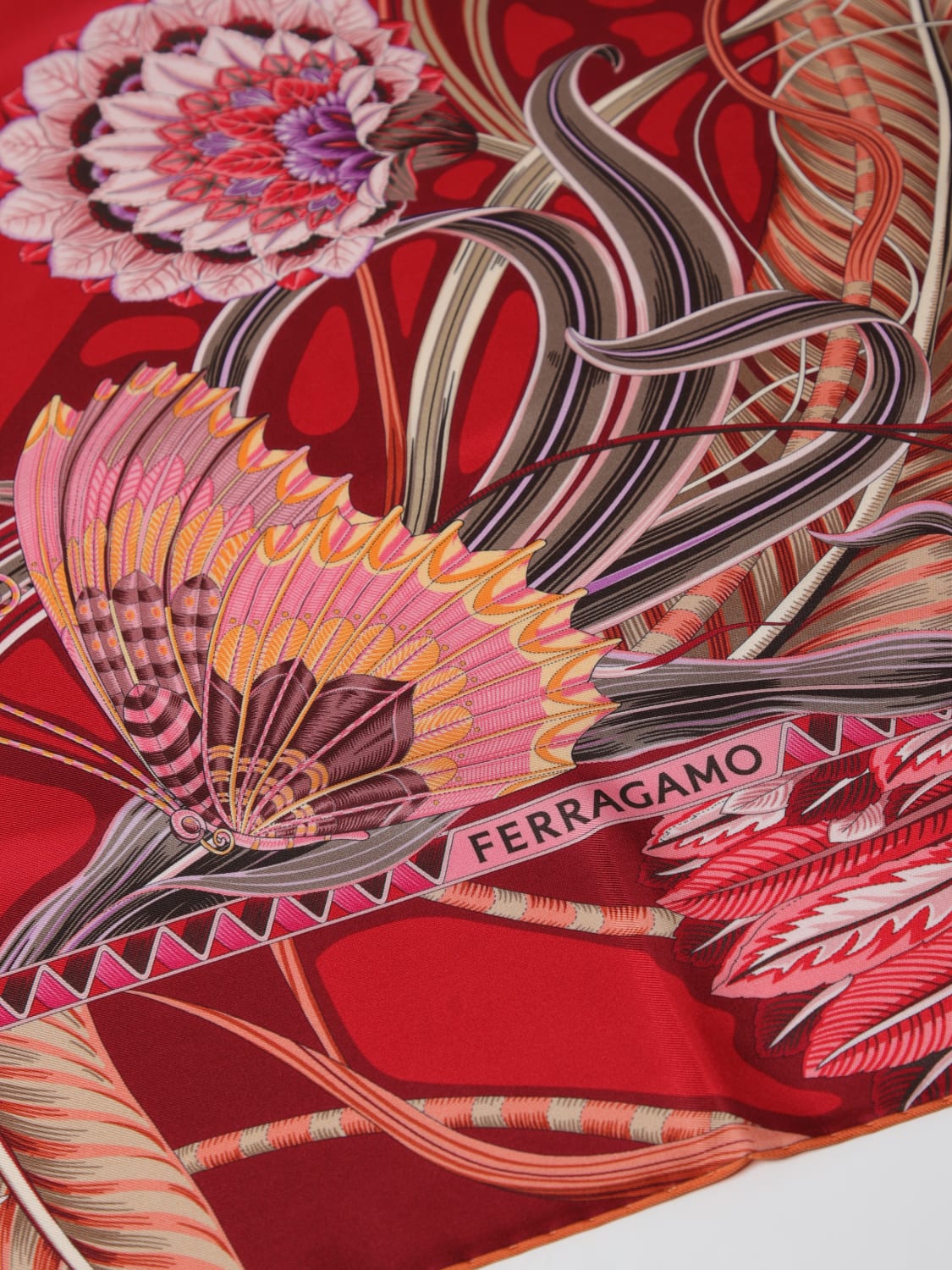 FERRAGAMO NECK SCARF: Neck scarf woman Ferragamo, Red - Img 3