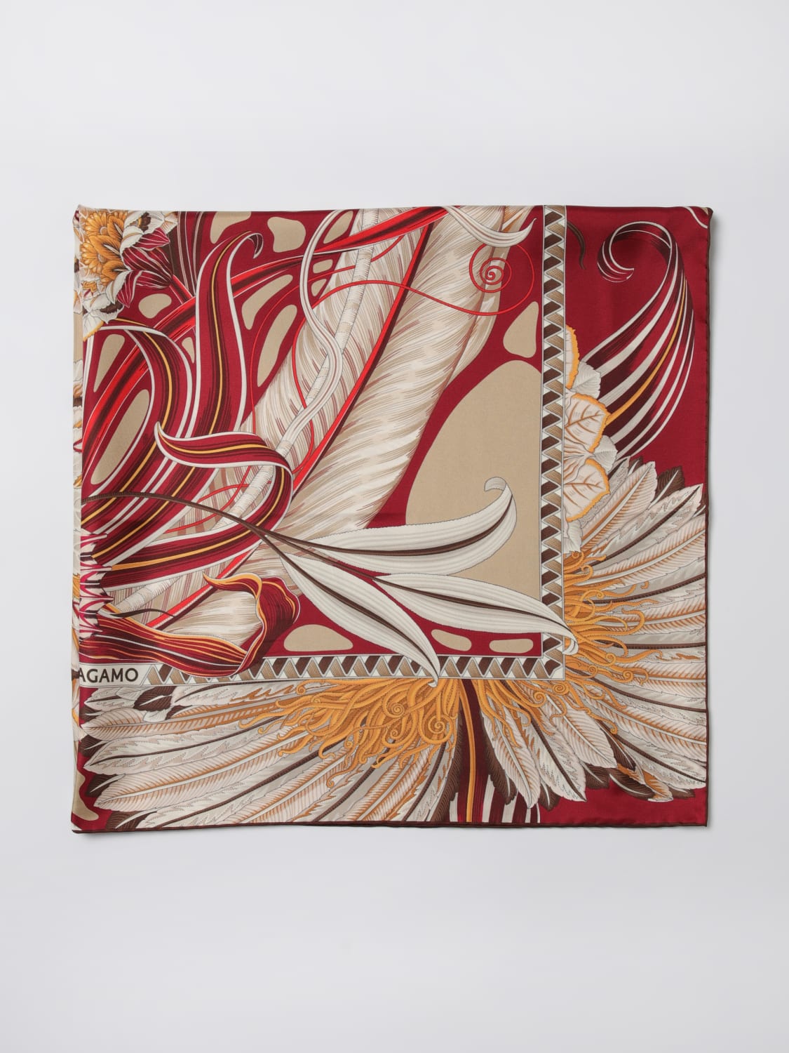 FERRAGAMO NECK SCARF: Neck scarf woman Ferragamo, Red - Img 1