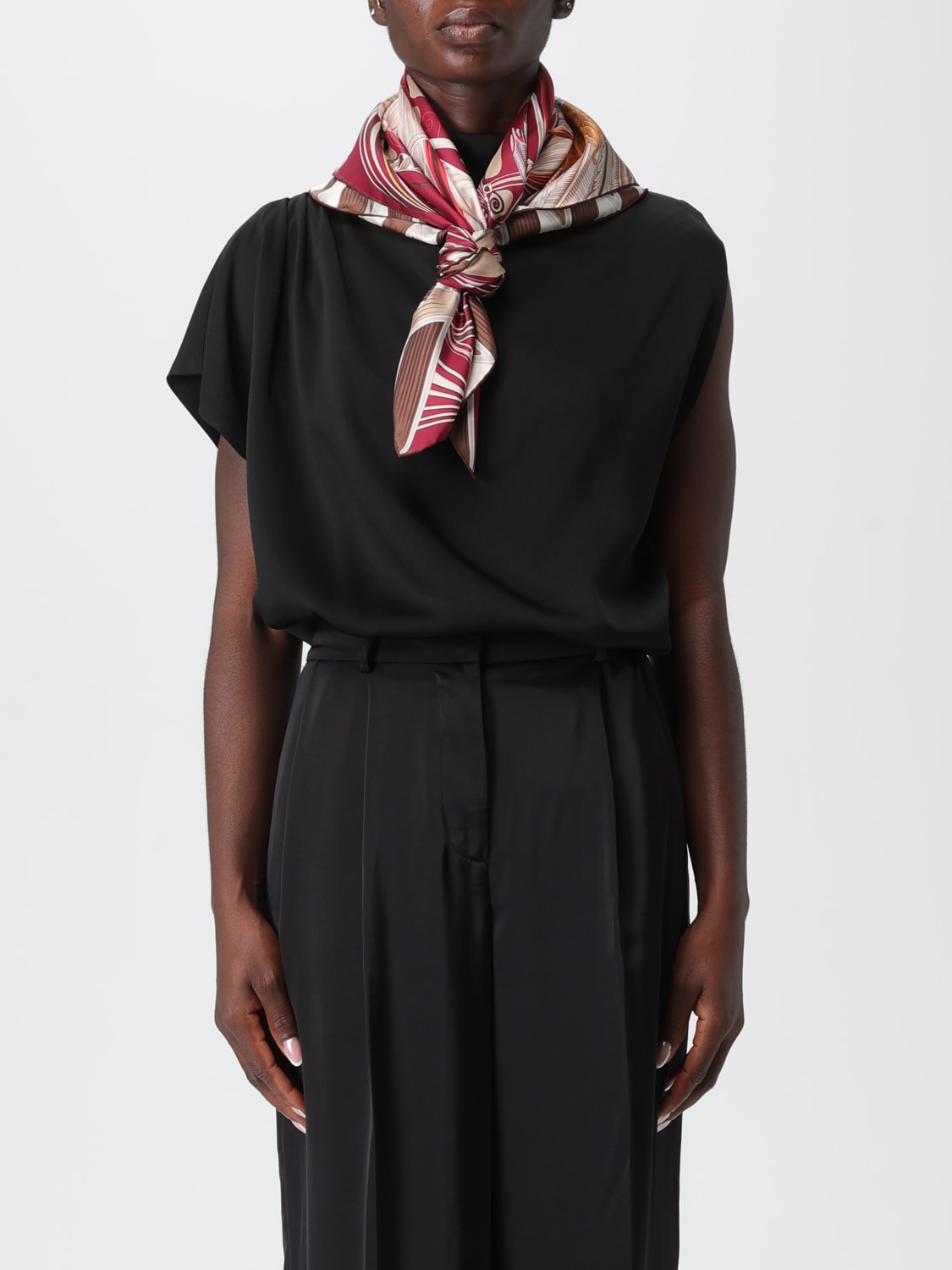 FERRAGAMO NECK SCARF: Neck scarf woman Ferragamo, Red - Img 2