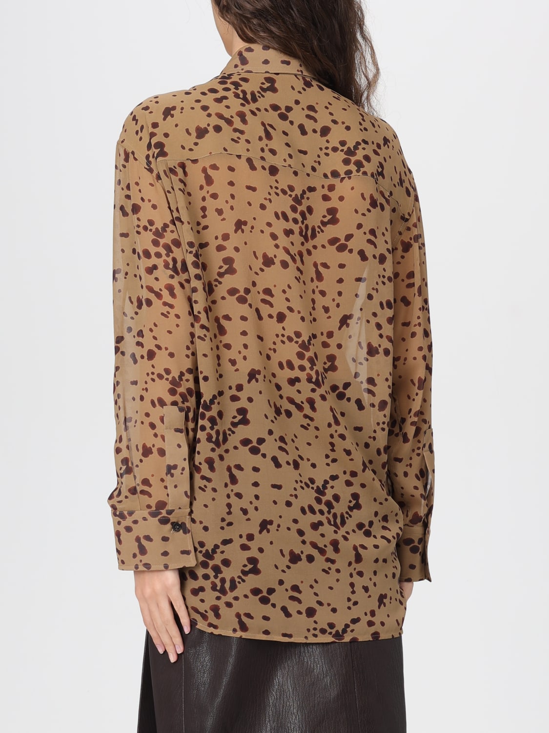 FERRAGAMO HEMDBLUSE: Hemdbluse damen Ferragamo, Camel - Img 3