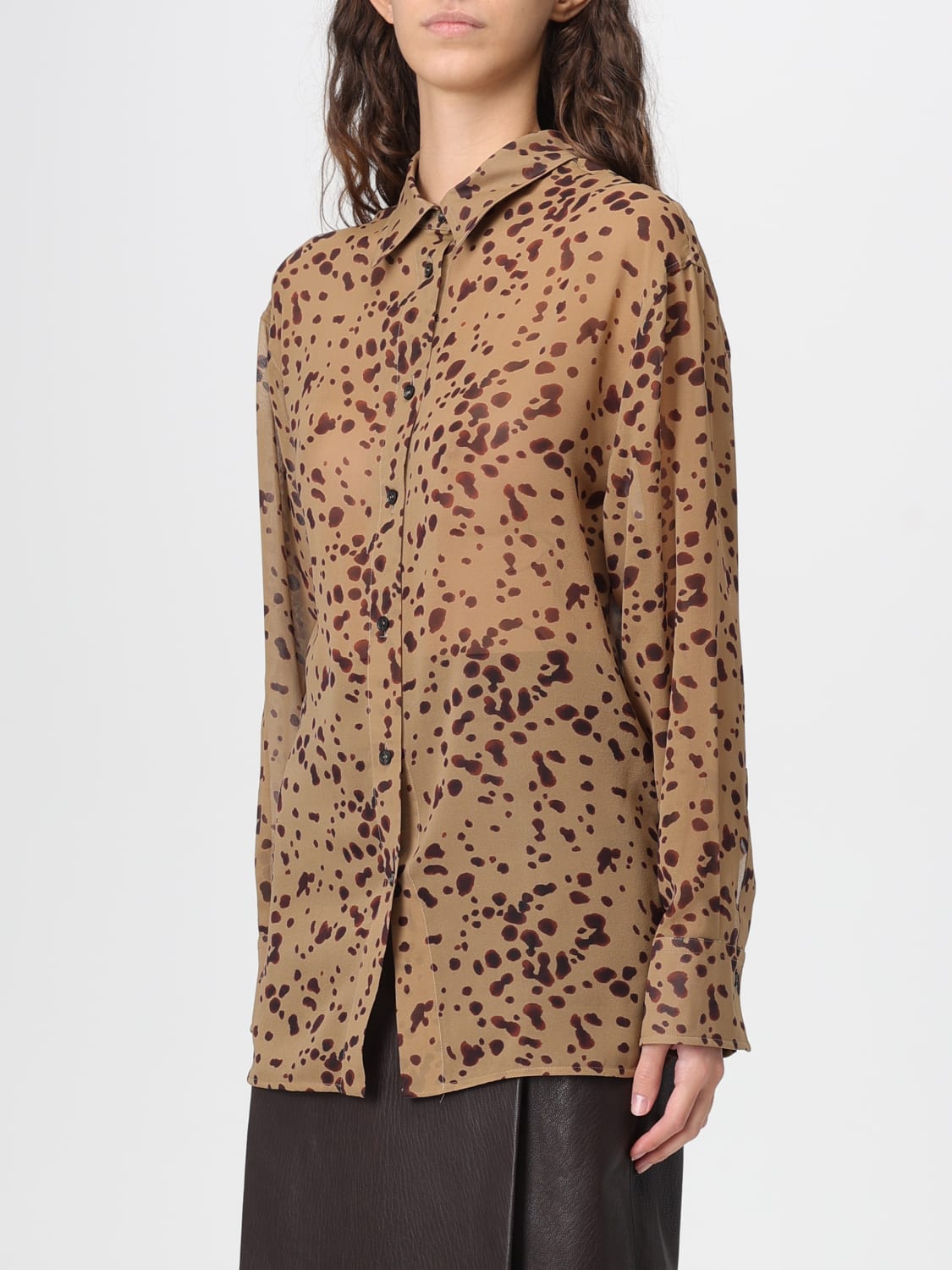 FERRAGAMO HEMDBLUSE: Hemdbluse damen Ferragamo, Camel - Img 4