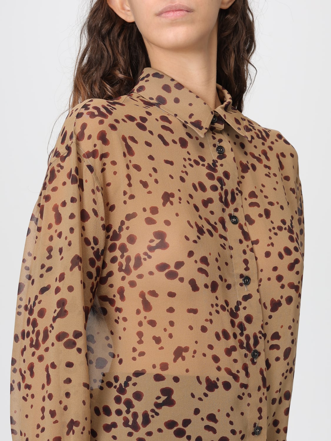 FERRAGAMO HEMDBLUSE: Hemdbluse damen Ferragamo, Camel - Img 5