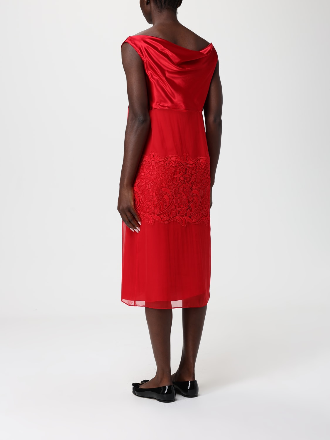 FERRAGAMO DRESS: Dress woman Ferragamo, Burgundy - Img 2