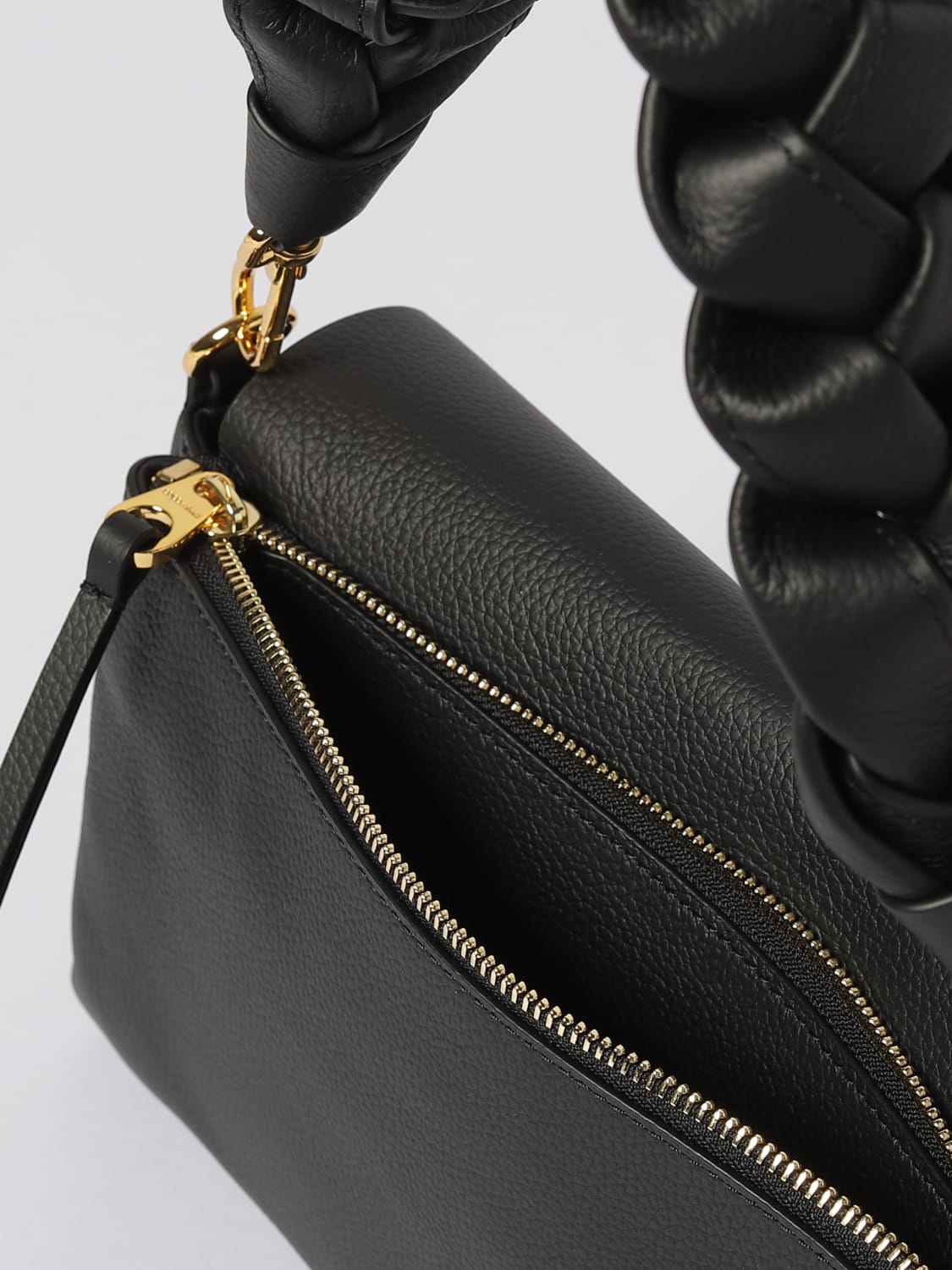 COCCINELLE BORSA A SPALLA: Borsa Boheme Coccinelle in pelle a grana , Nero - Img 3