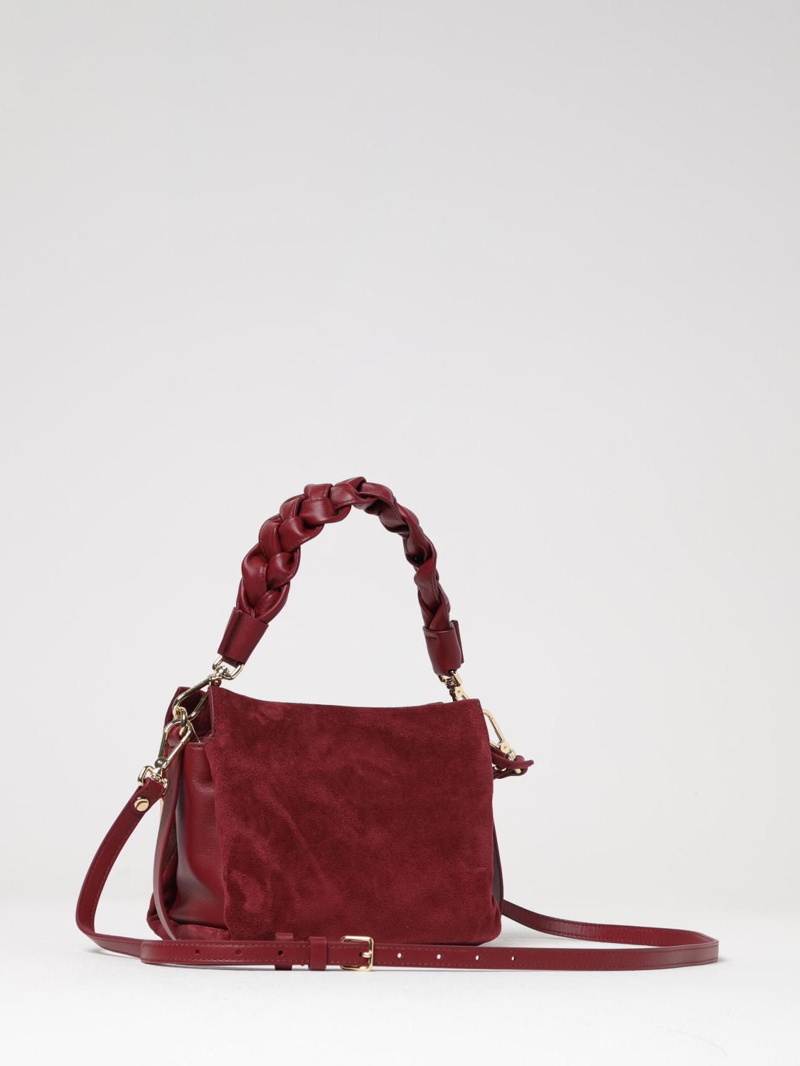 COCCINELLE BORSA MINI: Borsa Boheme New Geometric Patch Coccinelle in camoscio , Bordeaux - Img 2