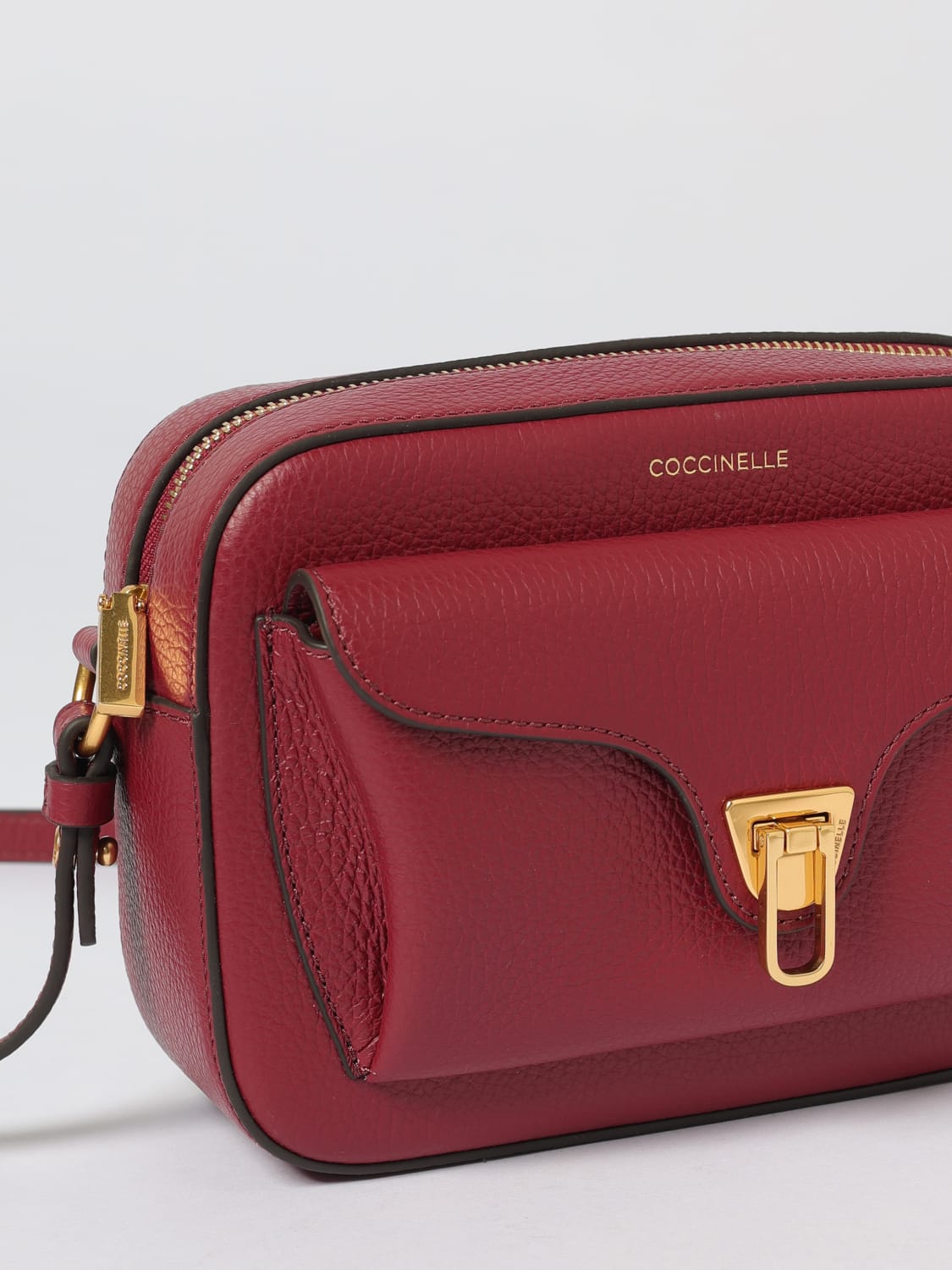 COCCINELLE MINI BAG: Shoulder bag woman Coccinelle, Burgundy - Img 3