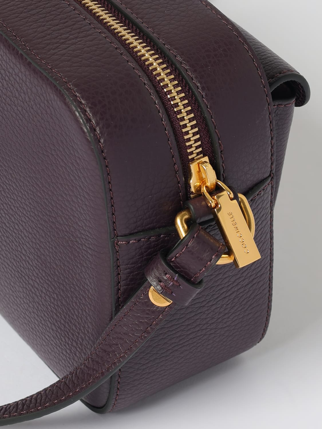 COCCINELLE BORSA MINI: Borsa Beat Soft Small Coccinelle in pelle a grana , Prugna - Img 3