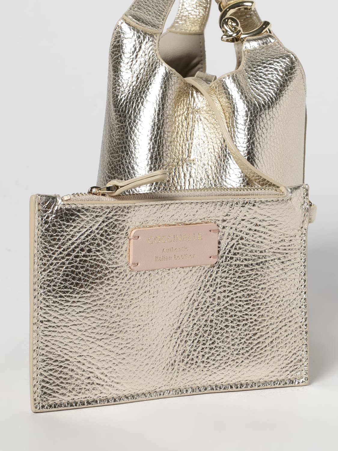 COCCINELLE MINI BAG: Shoulder bag woman Coccinelle, Gold - Img 3