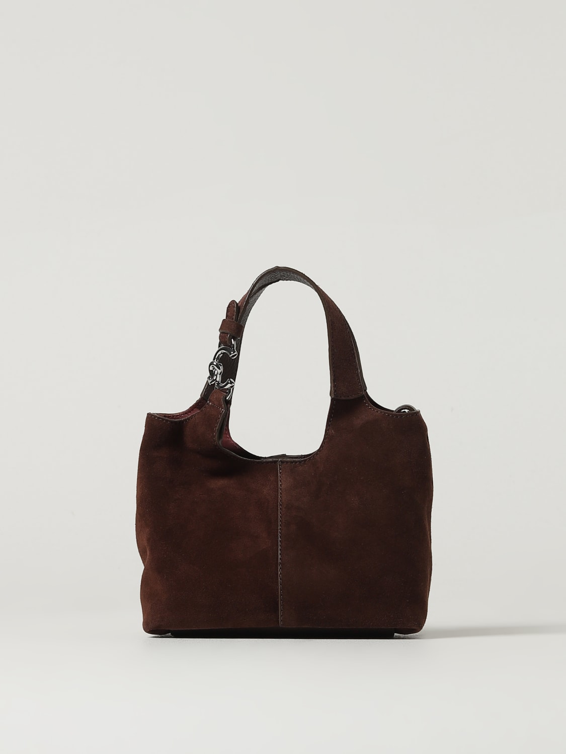 COCCINELLE BORSA MINI: Borsa C-Easy Small Coccinelle in camoscio , Marrone - Img 1