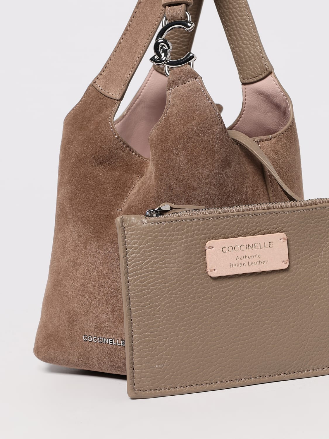 COCCINELLE BORSA MINI: Borsa C-Easy Small Coccinelle in camoscio , Sabbia - Img 3