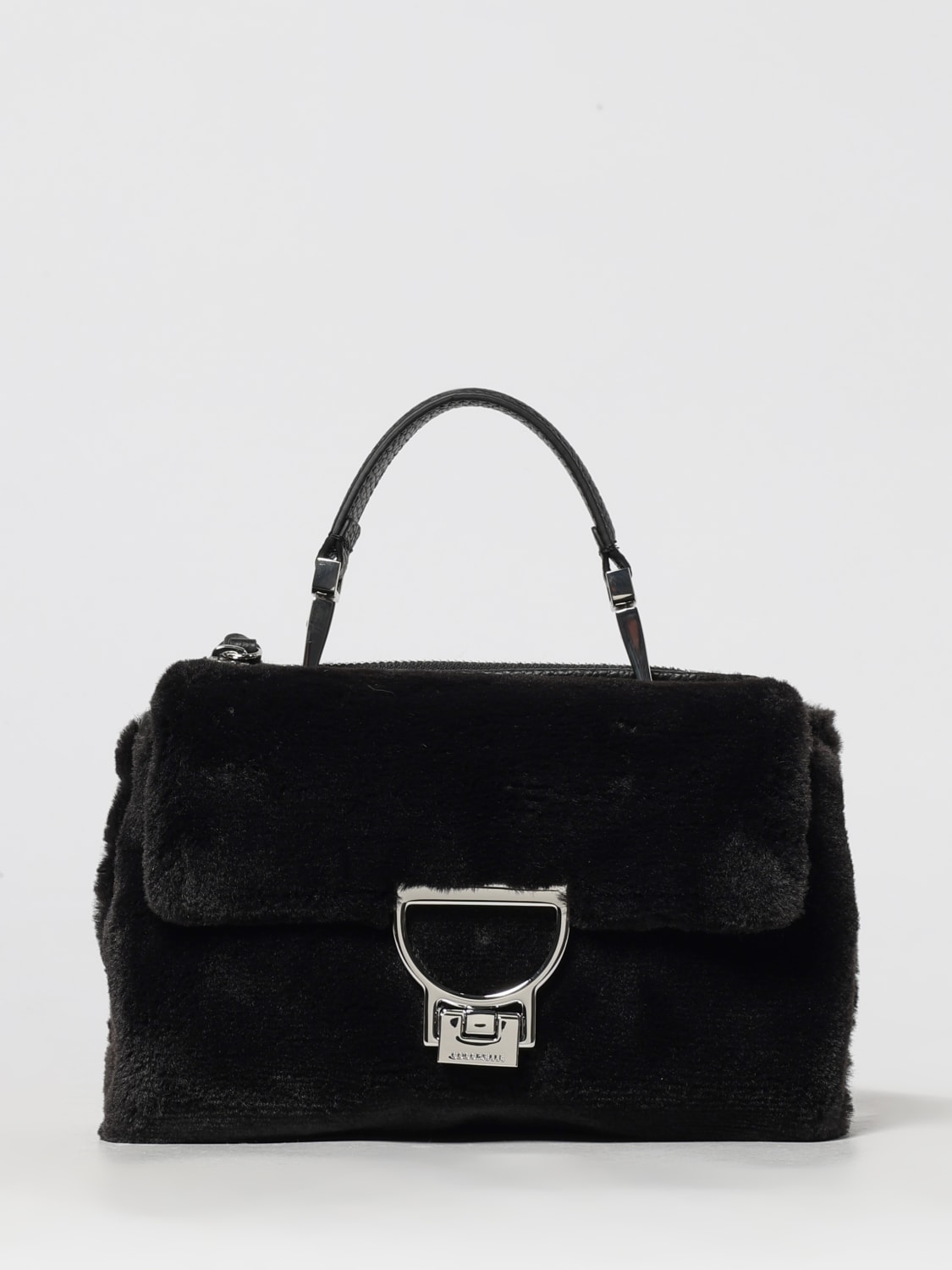 COCCINELLE BORSA MINI: Borsa Arlettis Coccinelle in pelliccia sintetica e pelle , Nero - Img 1