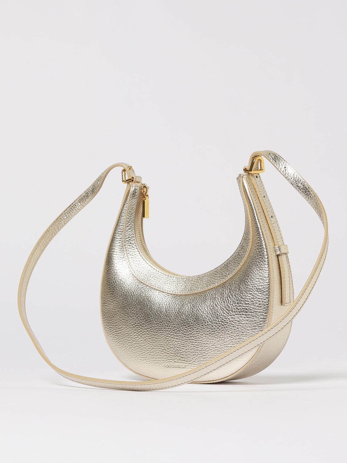 COCCINELLE BORSA MINI: Borsa Whisper Hobo Coccinelle in pelle a grana , Oro - Img 3