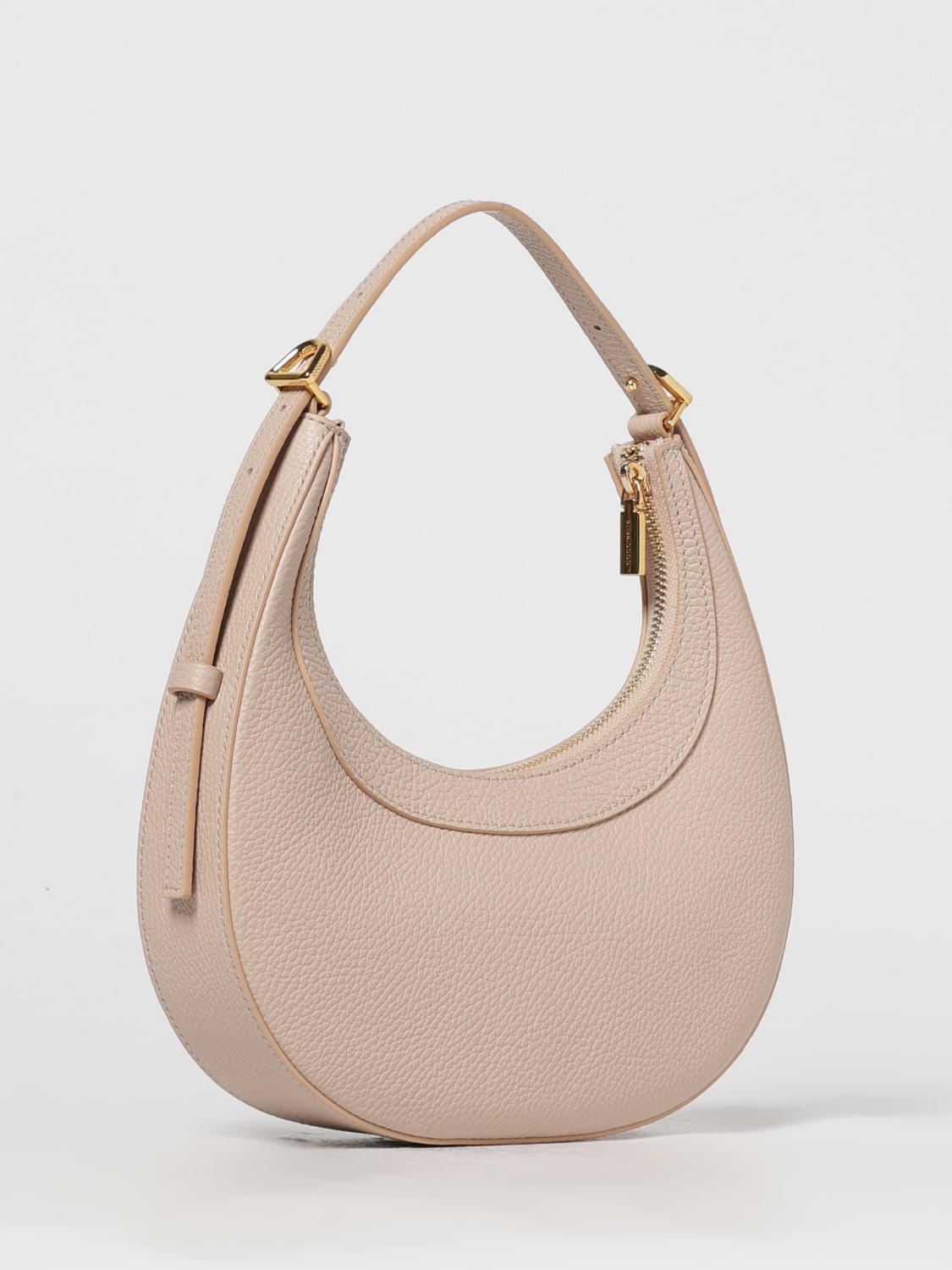 COCCINELLE BORSA MINI: Borsa Whisper Hobo Coccinelle in pelle a grana , Cipria - Img 2